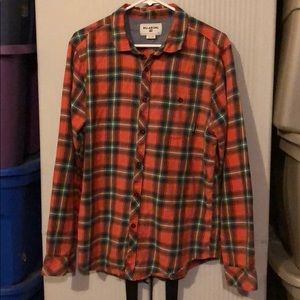 Billabong Flannel, Men’s Medium, Orange LS